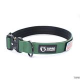 Heavy duty tactical Dog collar with magic tape-green